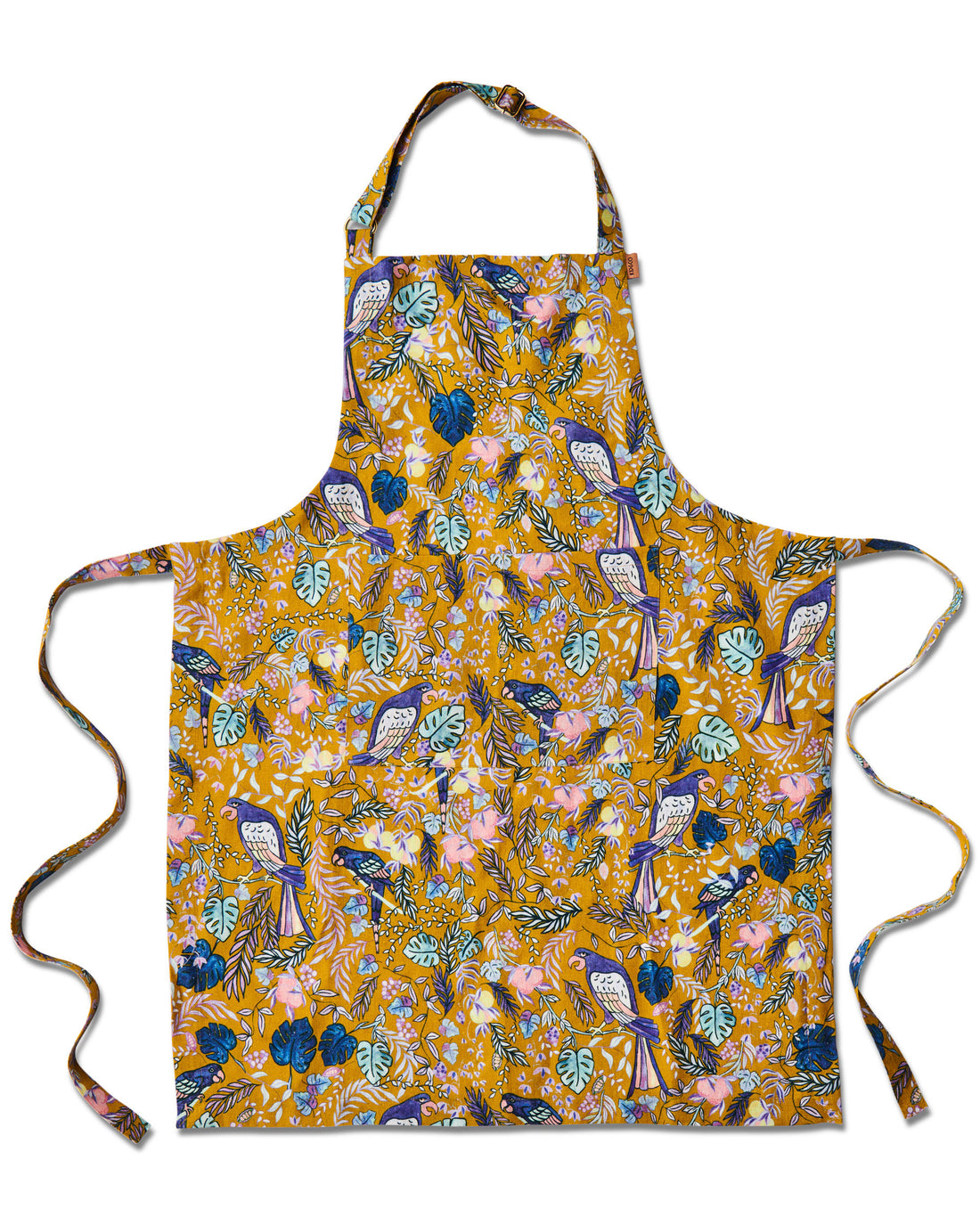 Birds Of Paradise Linen Apron