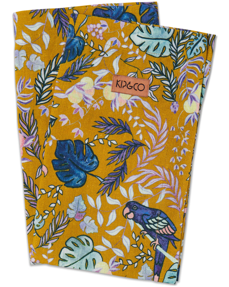 Birds Of Paradise Linen 4P Napkin Set