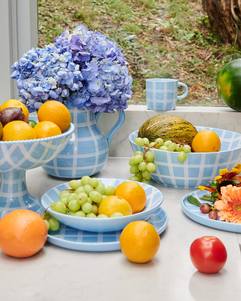 Blue Bird Tartan Salad Bowl