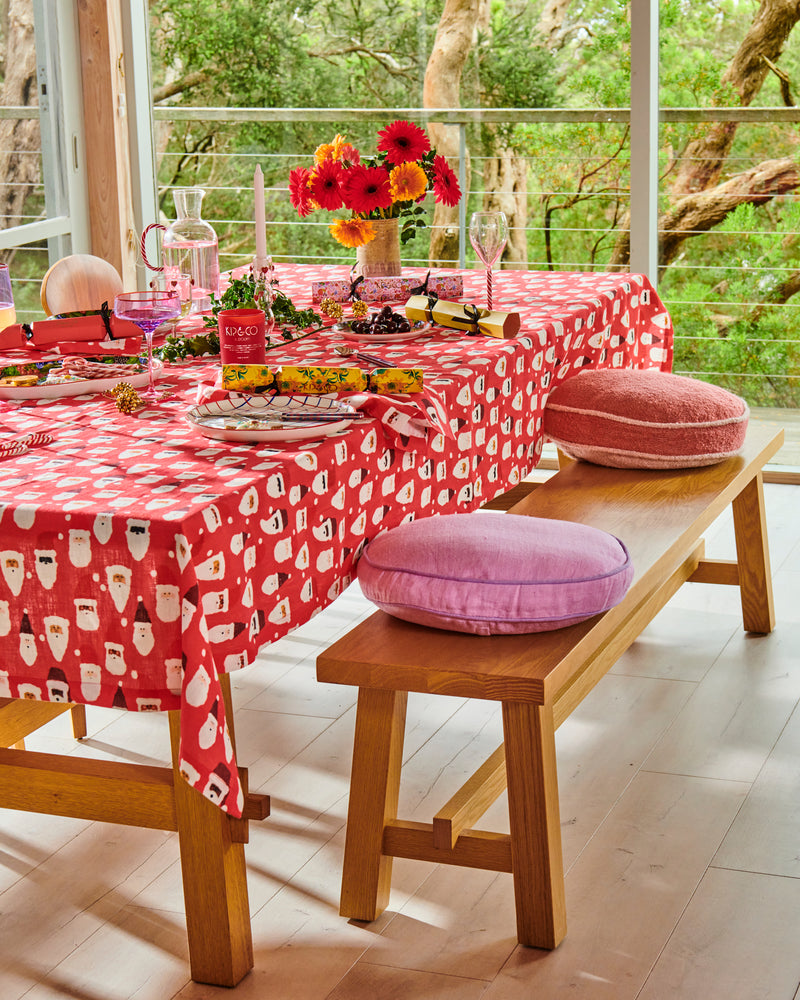 HoHoHo Red Linen 4P Napkin Set