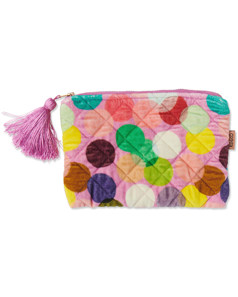 Confetti Pink Velvet Cosmetics Purse