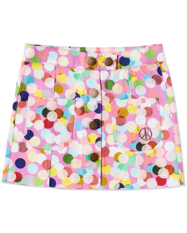 Confetti Pink Cotton Drill Skirt