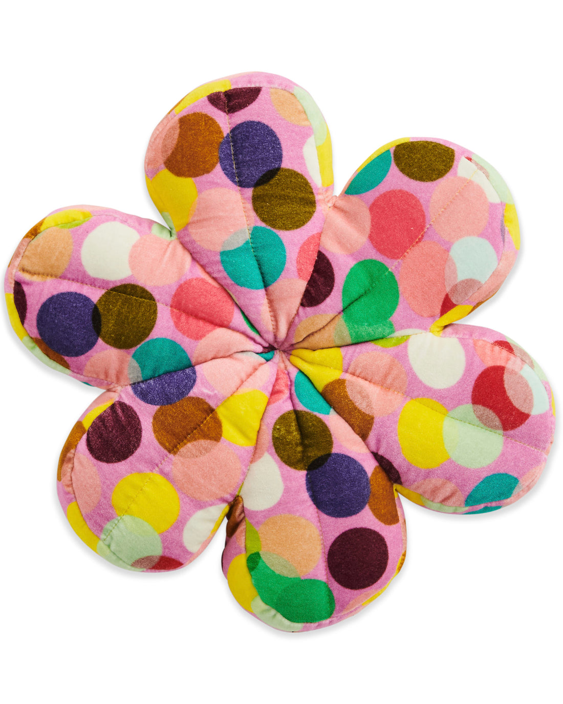 Confetti Pink Velvet Petal Cushion