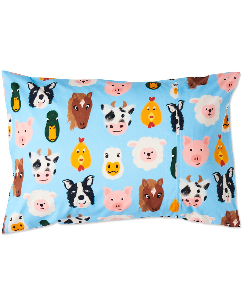 Farm Friends Organic Cotton Pillowcase