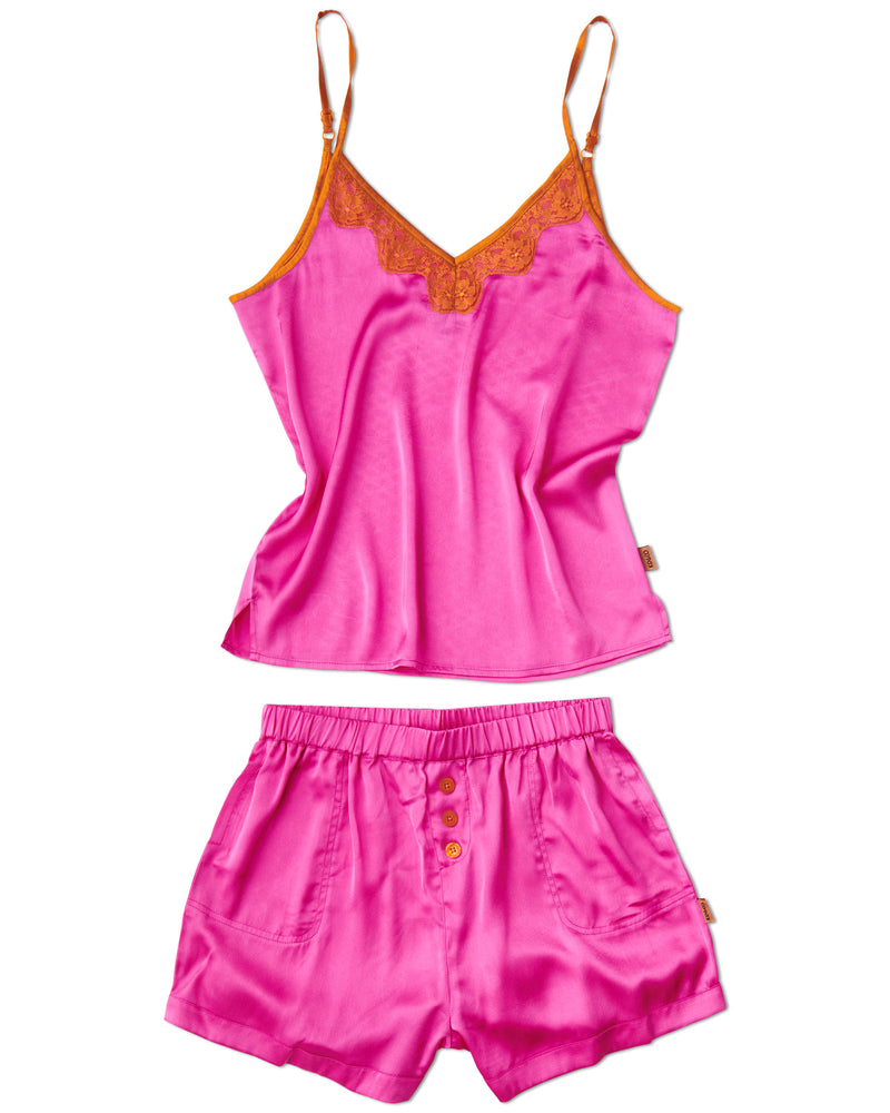 Flirty Satin Shorts & Cami Pyjama Set