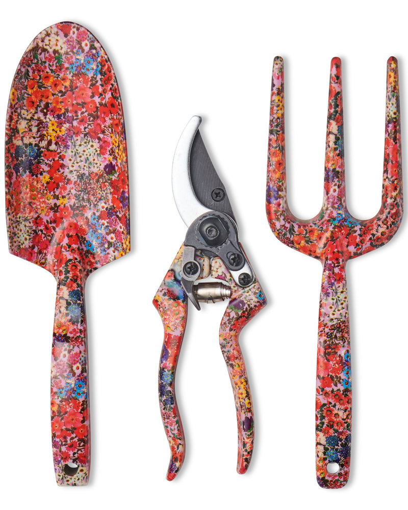 Forever Floral Lilac Garden Tools and Gloves Set