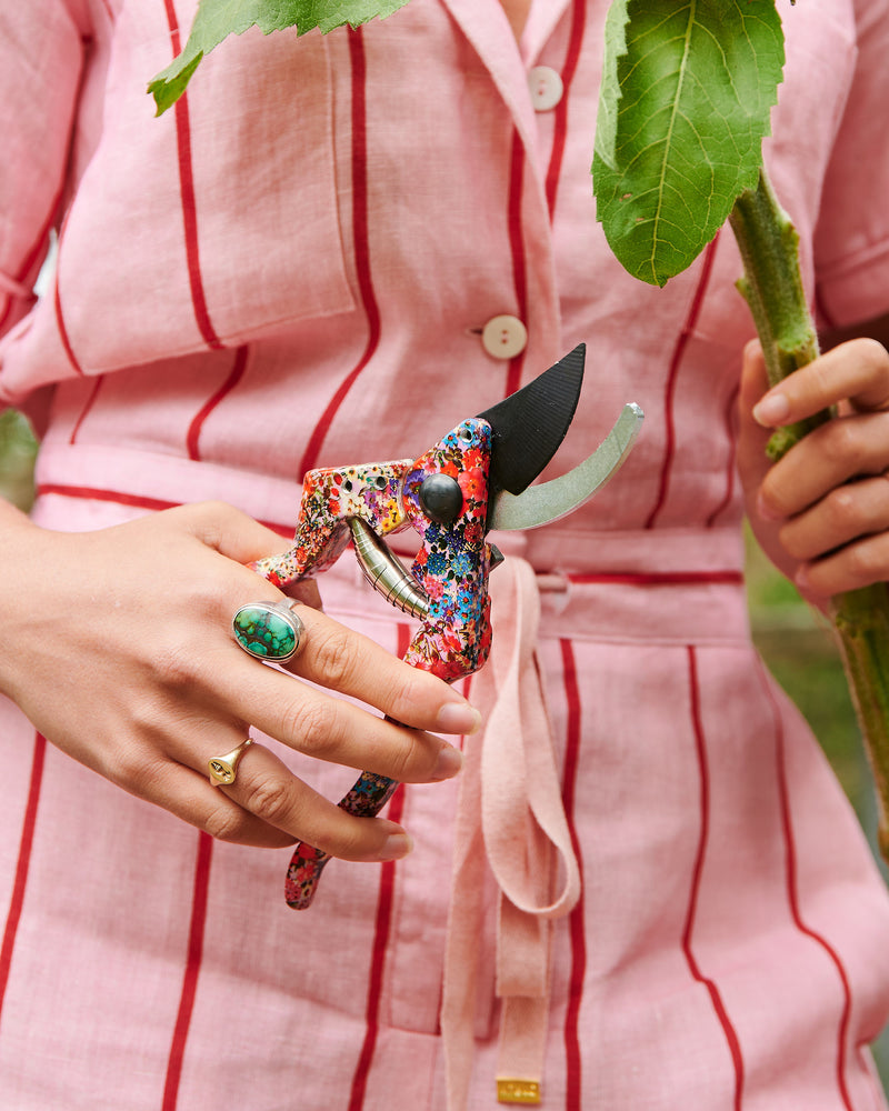 Forever Floral Lilac Garden Tools and Gloves Set