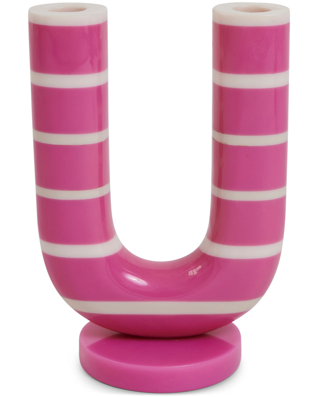 Gypsy Rose Stripe Resin Candlestick Holder