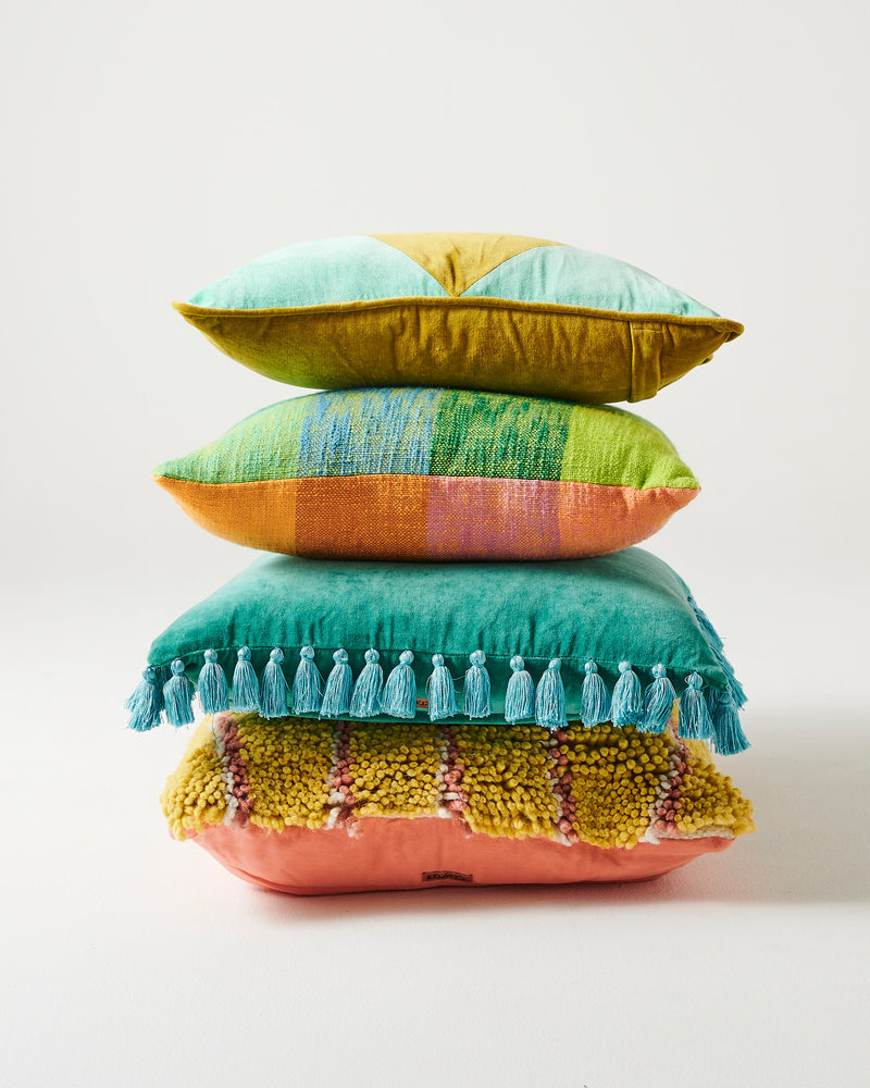 Pina Colada Stripe Felted Wool Cushion