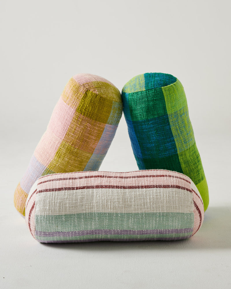 Corfu Tartan Woven Bolster Cushion