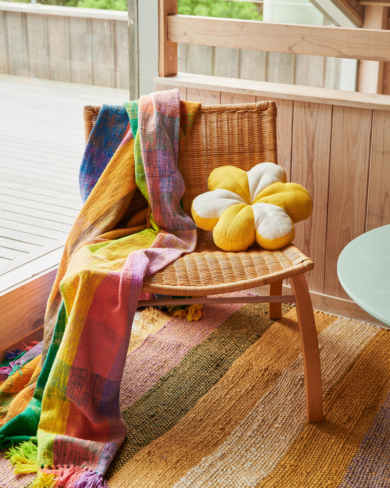 Buttercup Linen Petal Cushion