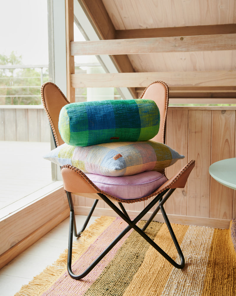 Corfu Tartan Woven Cushion