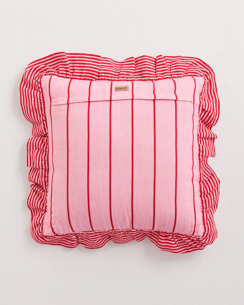 Iced Vovo Stripe Frill Upholstery Cushion