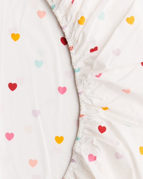 I Heart You Organic Cotton Baby Fitted Sheet