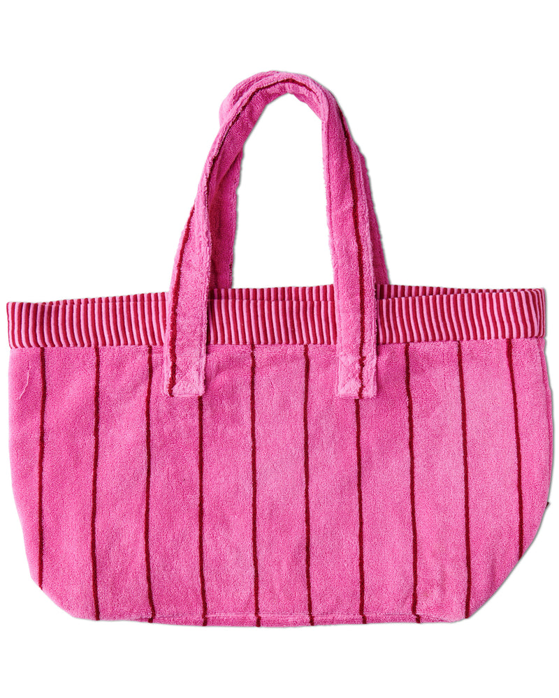 Iced Vovo Stripe Terry Oversized Beach Bag