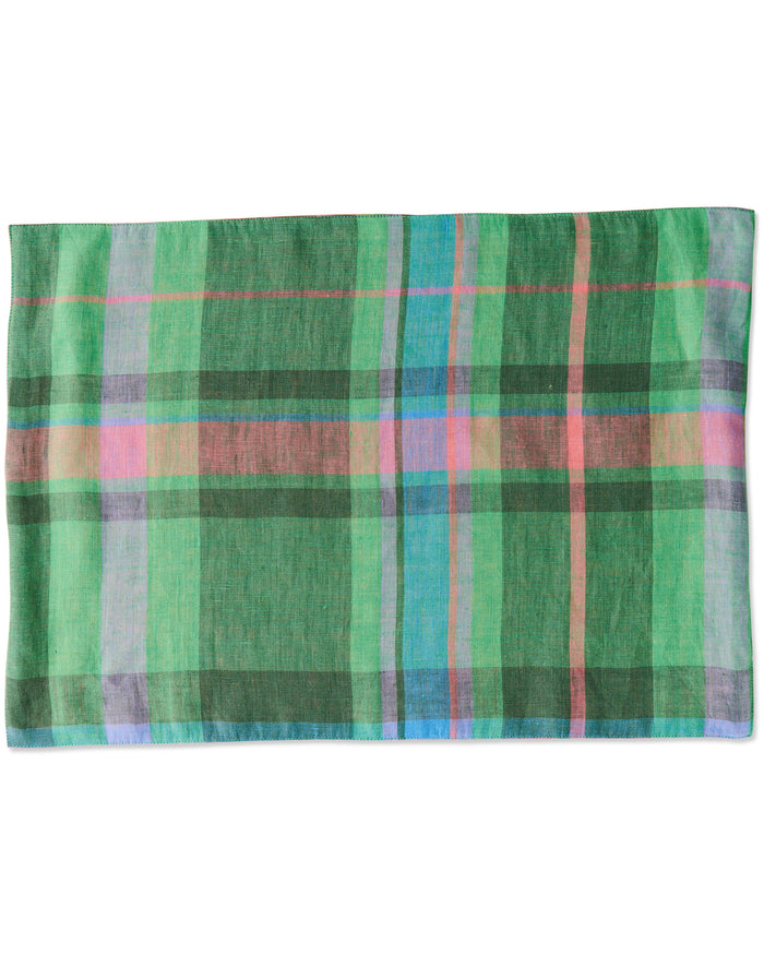 Jewel Of The Nile Tartan Linen 4P Placemat Set