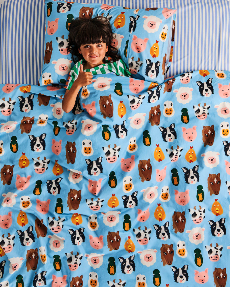 Farm Friends Organic Cotton Quilt Cover (US)