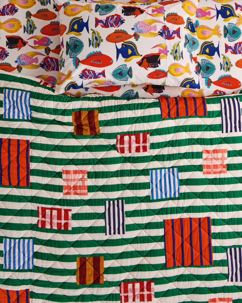 Fishy Business Organic Cotton Fitted Sheet