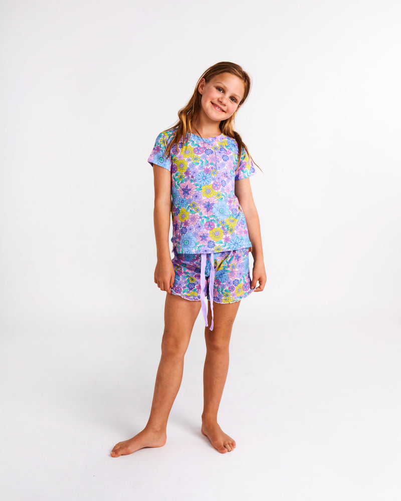 Bunch Of Fun Organic Cotton Short Sleeve Tee & Frill Short Pyjama Set