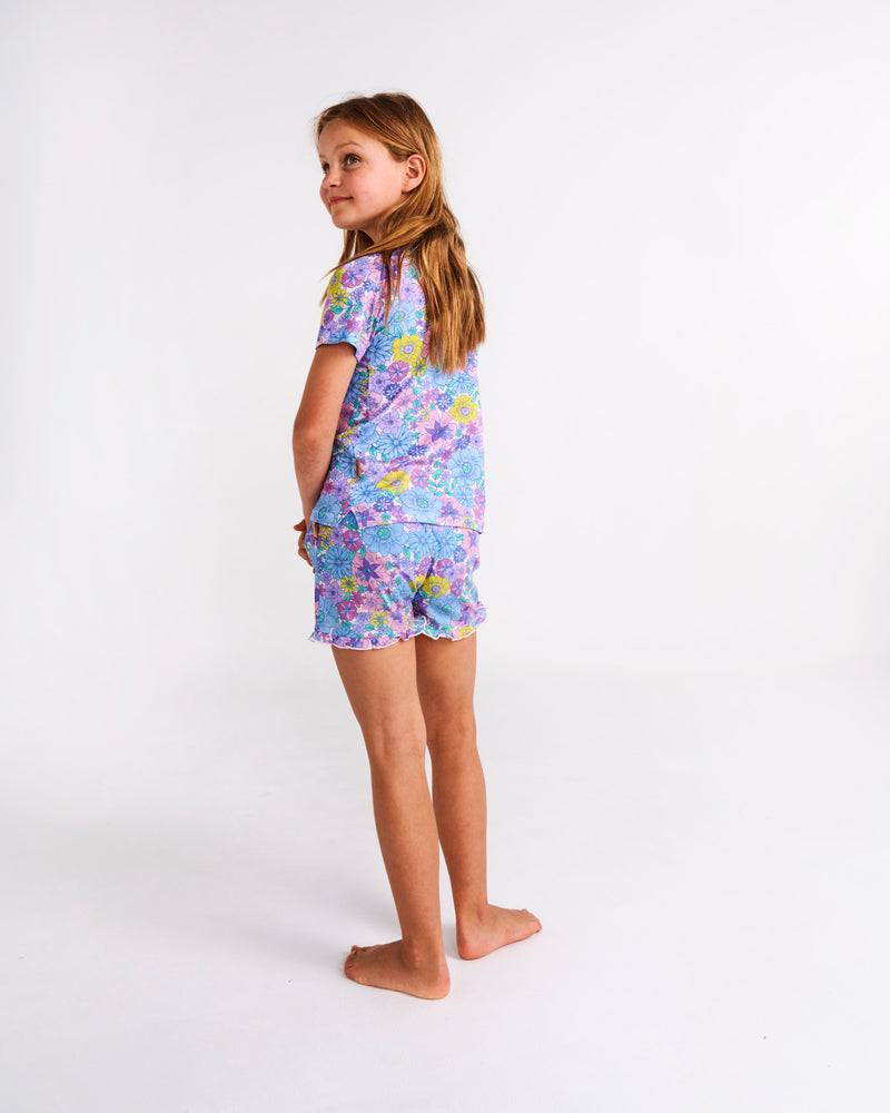 Bunch Of Fun Organic Cotton Short Sleeve Tee & Frill Short Pyjama Set