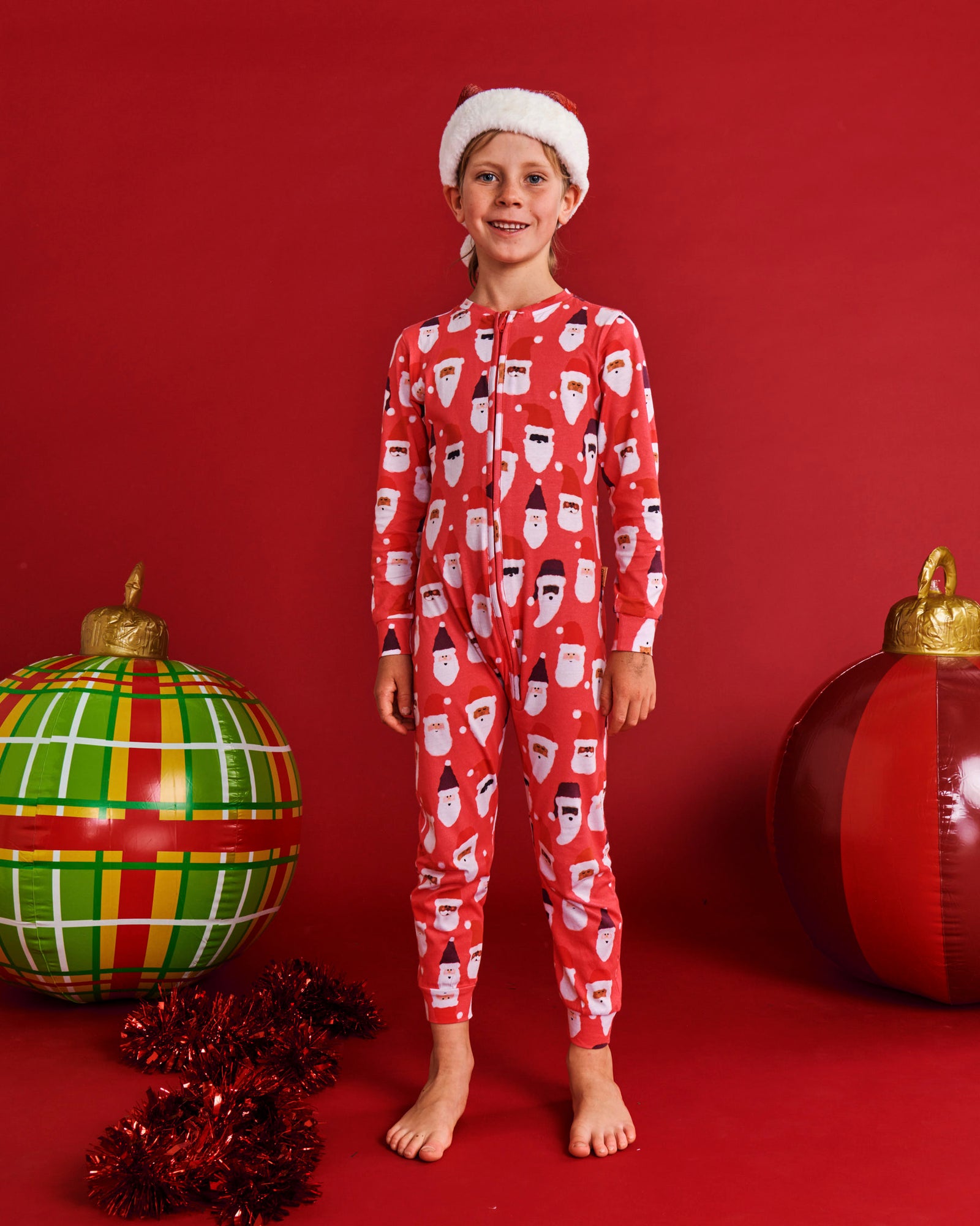 Kids Pajamas Xmas Pjs Wholesale Christmas Pyjamas Red Boys Pjs
