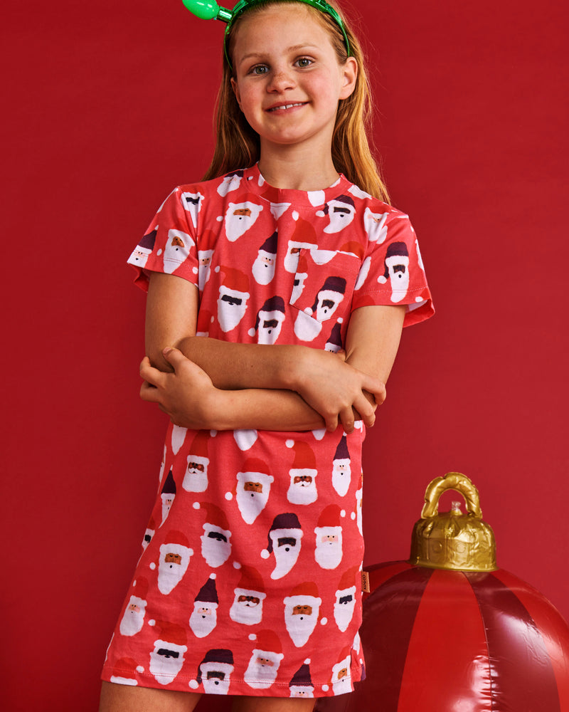 HoHoHo Red Organic Cotton Short Sleeve Nightie