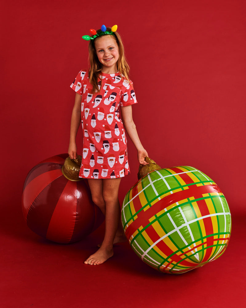 HoHoHo Red Organic Cotton Short Sleeve Nightie