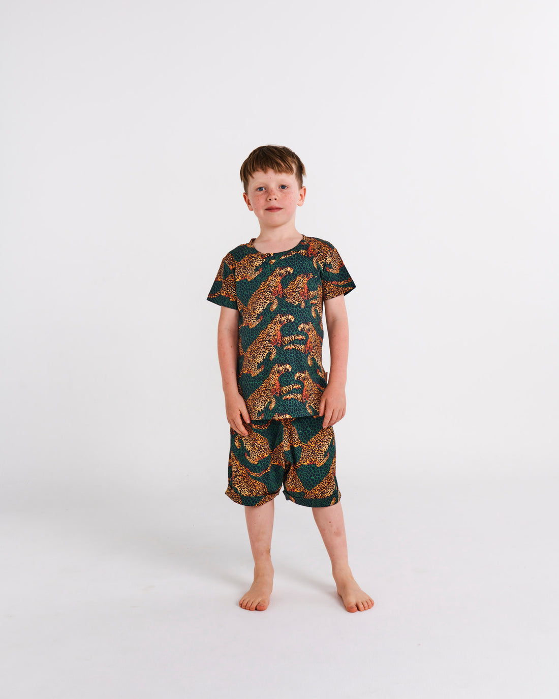 Cheetah Organic Cotton Short Sleeve Tee & Short Pyjama Set