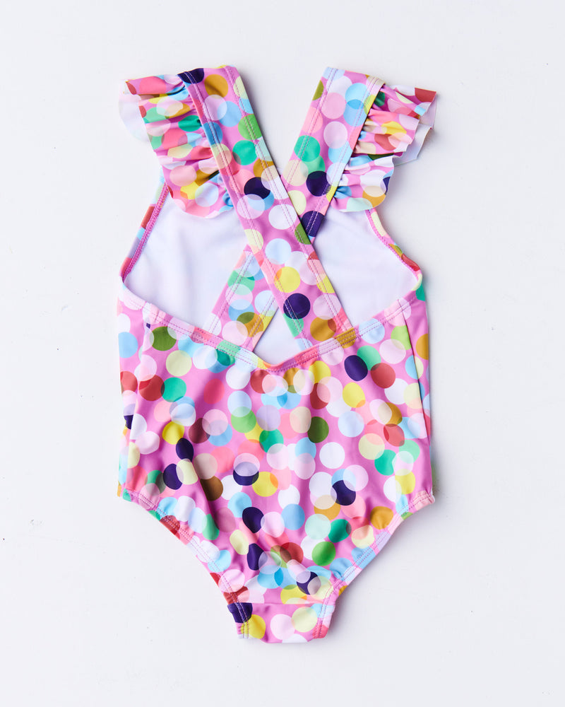 Confetti Pink One Piece Bathers