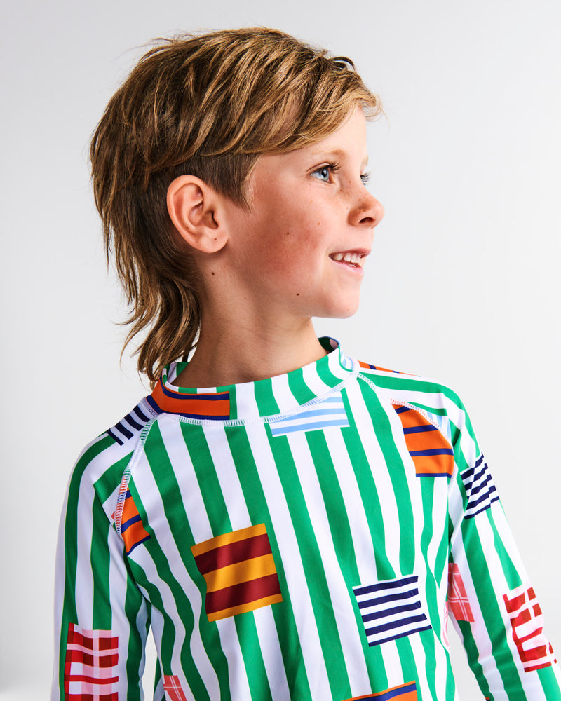 Stripe On Stripe Rash Vest