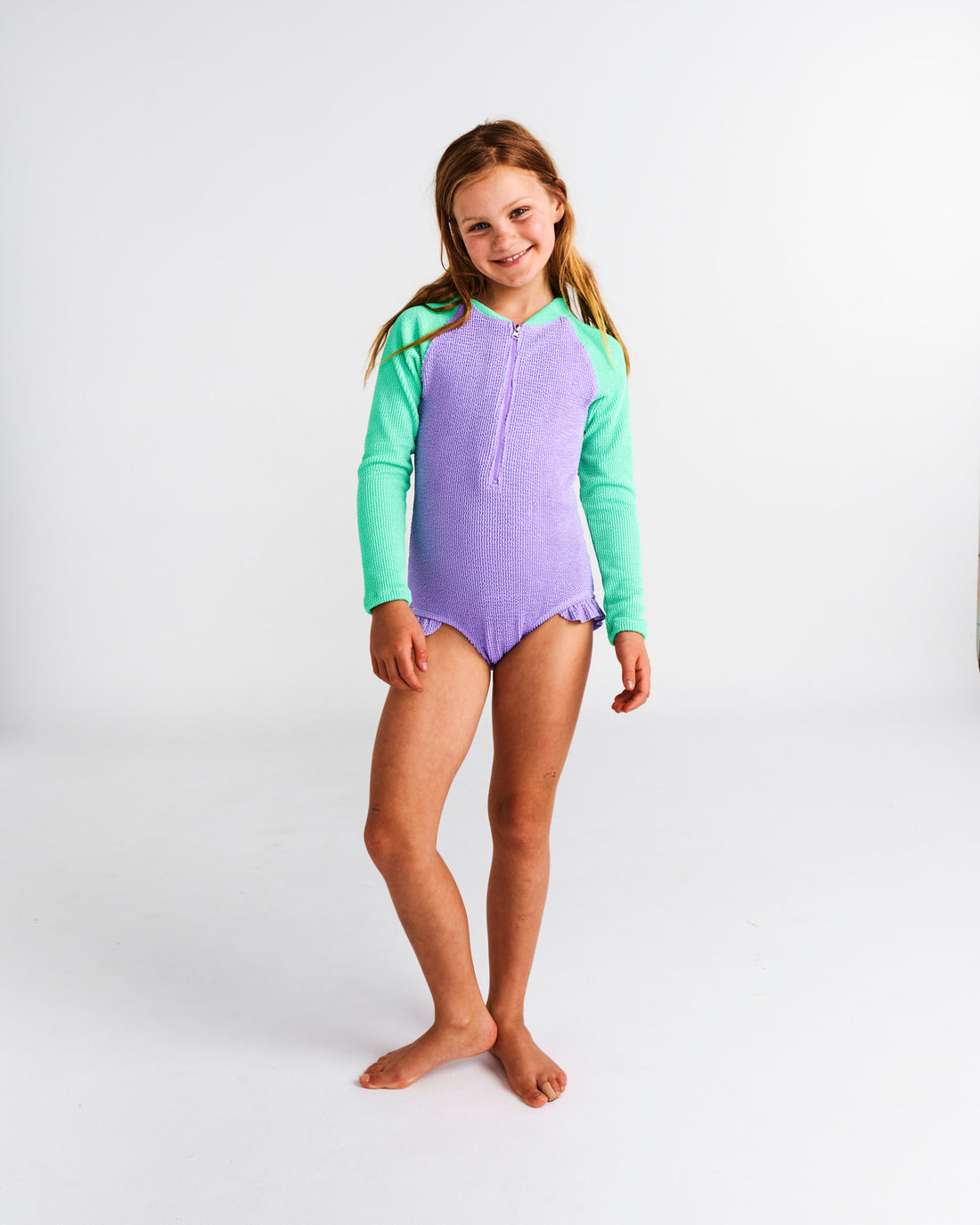 Frutti Crinkle Long Sleeve Bathers