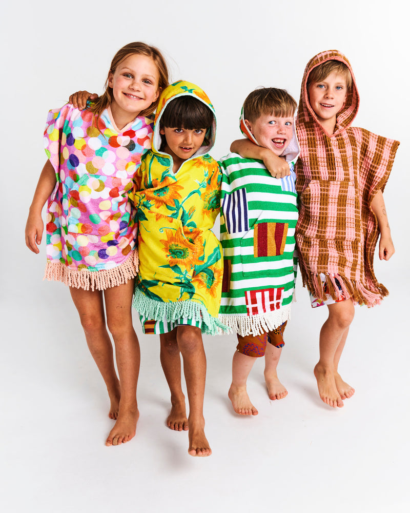 Passiona Printed Kids Terry Poncho