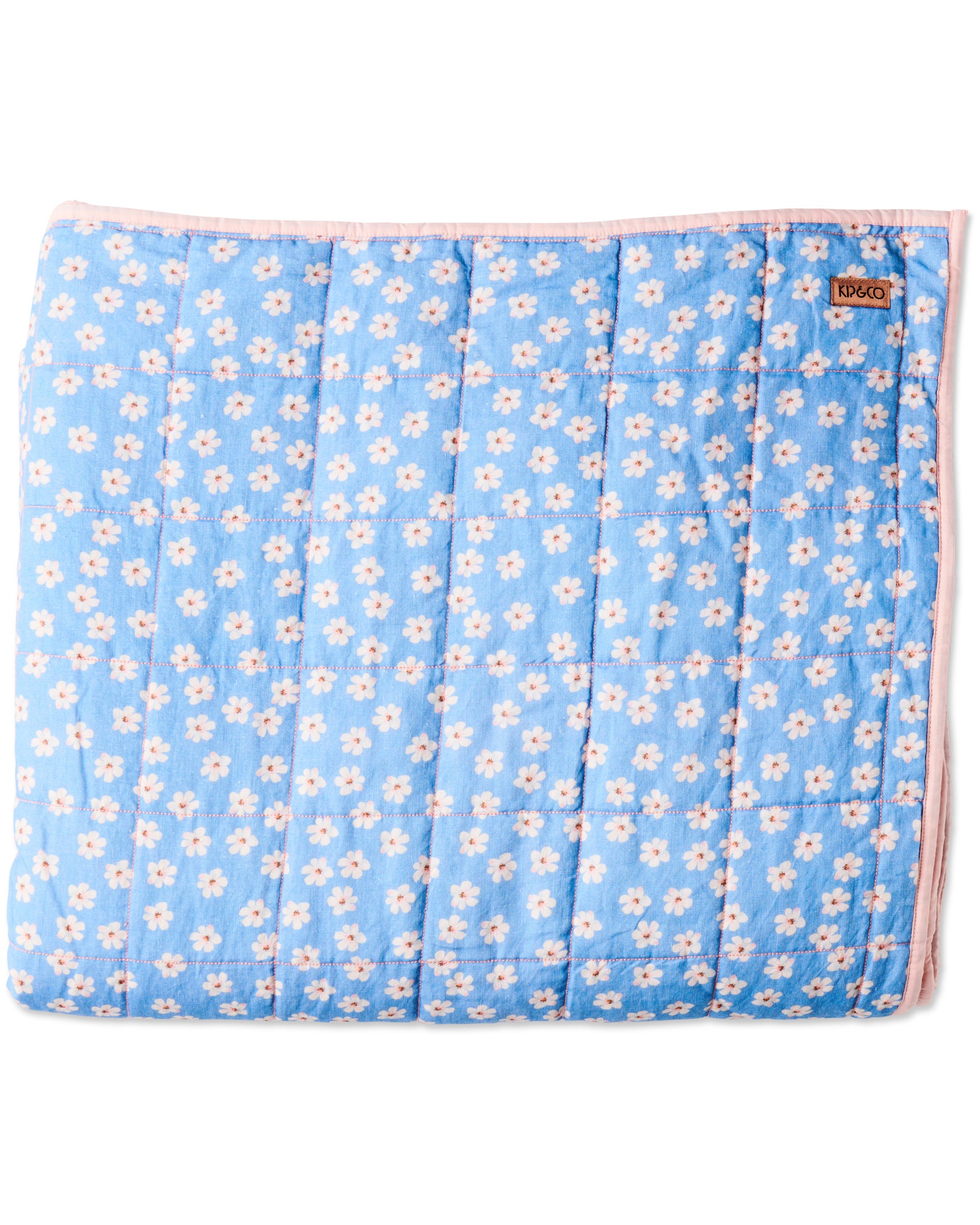 Lazy Sunday Reversible Linen Quilted Bedspread Kip&Co