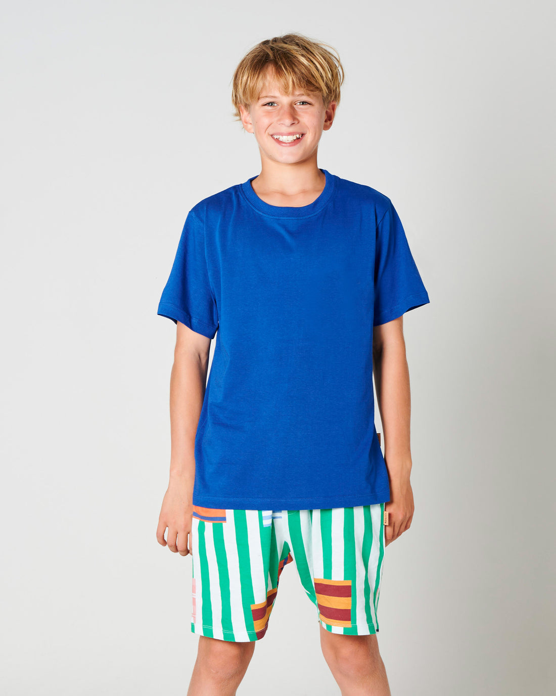 Stripe On Stripe Men's Organic Cotton Shorts & Tee Pyjama Set