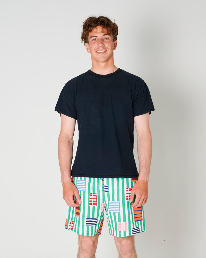 Stripe On Stripe Men's Boardies