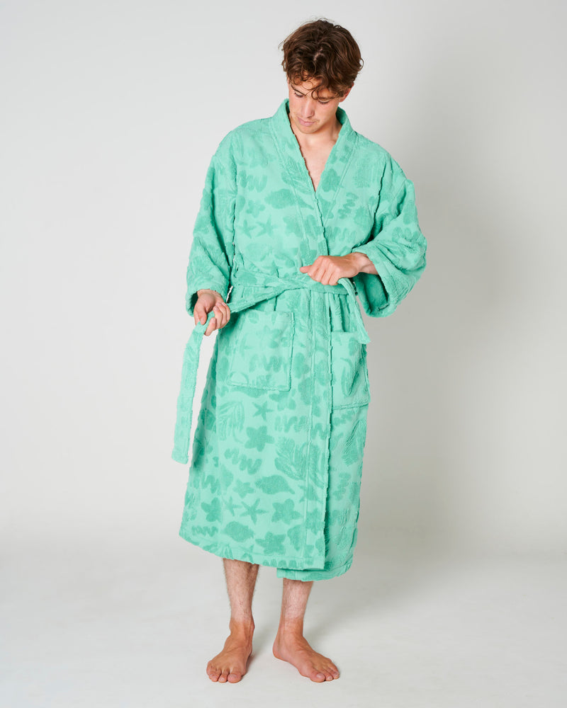 Jade Rock Pool Terry Bath Robe