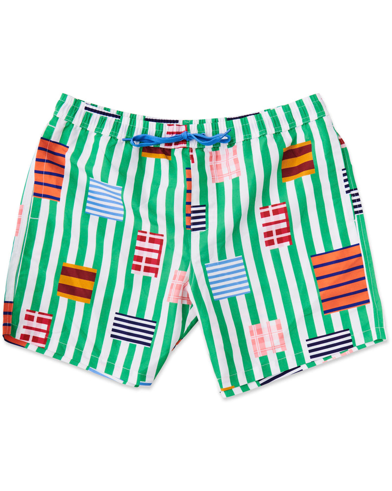 Stripe On Stripe Men's Boardies