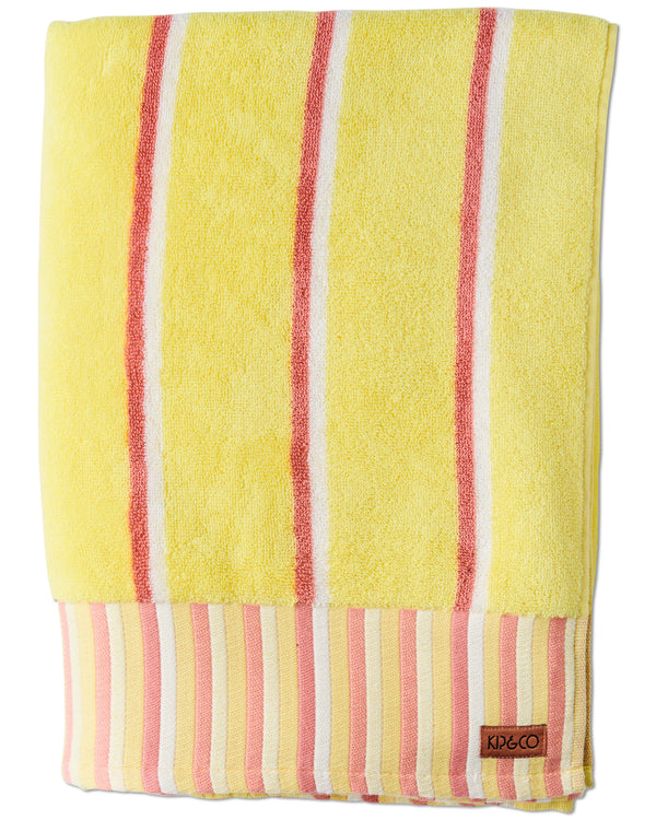 Pina Colada Stripe Terry Bath Sheet / Beach Towel