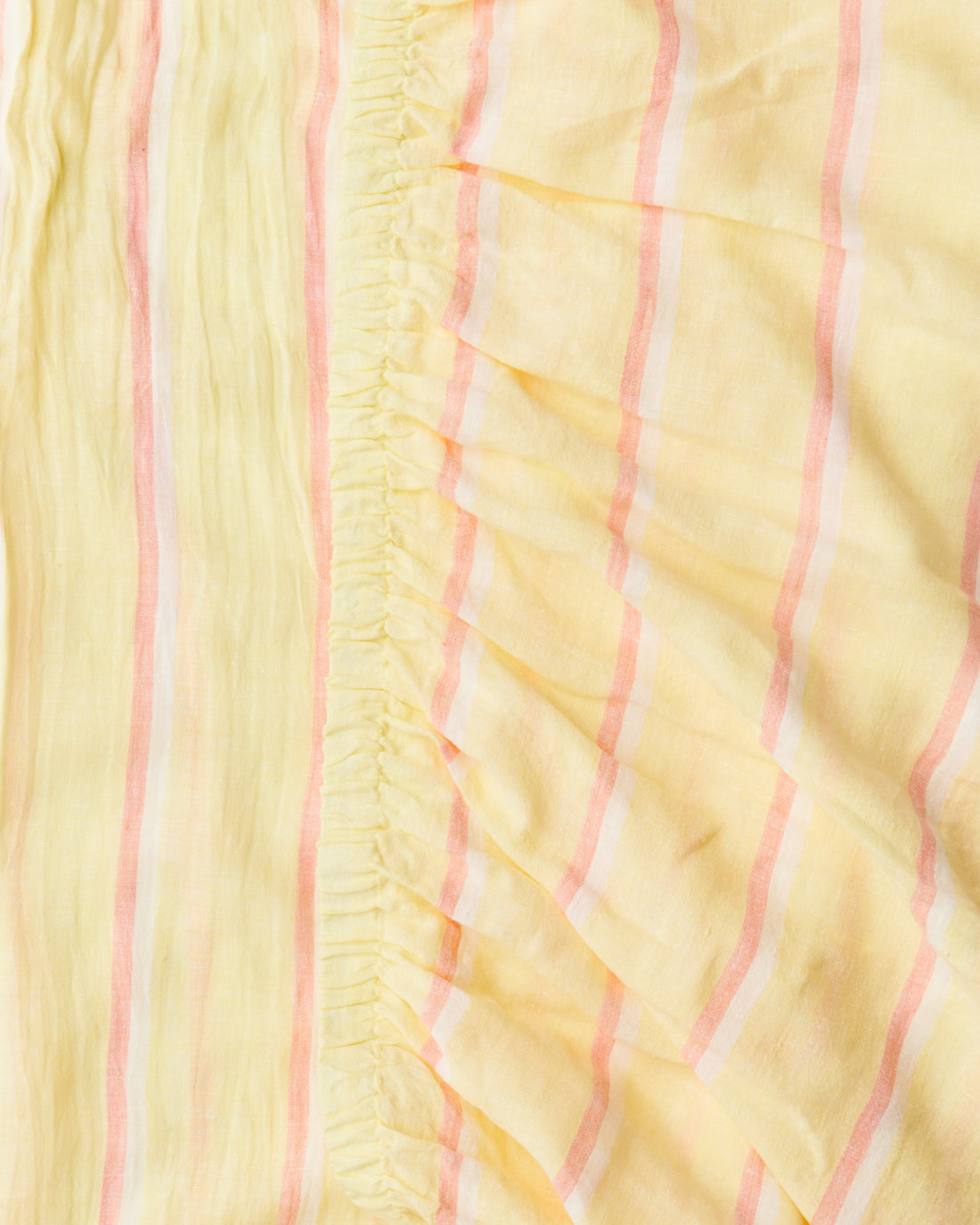 Pina Colada Stripe Linen Fitted Sheet