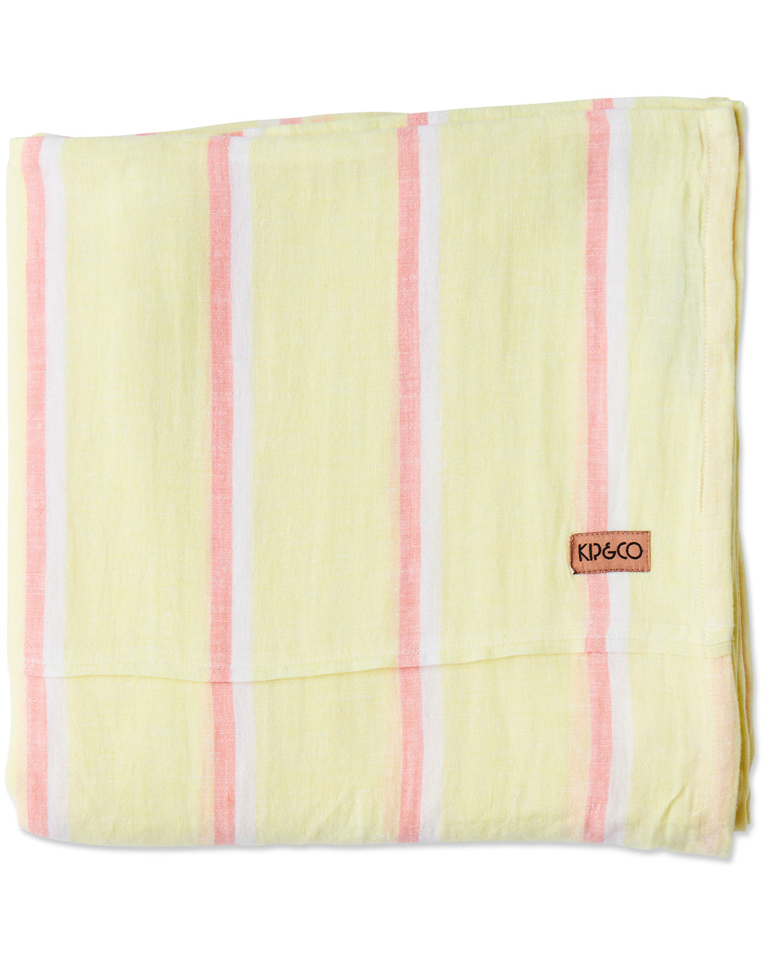 Pina Colada Stripe Linen Flat Sheet