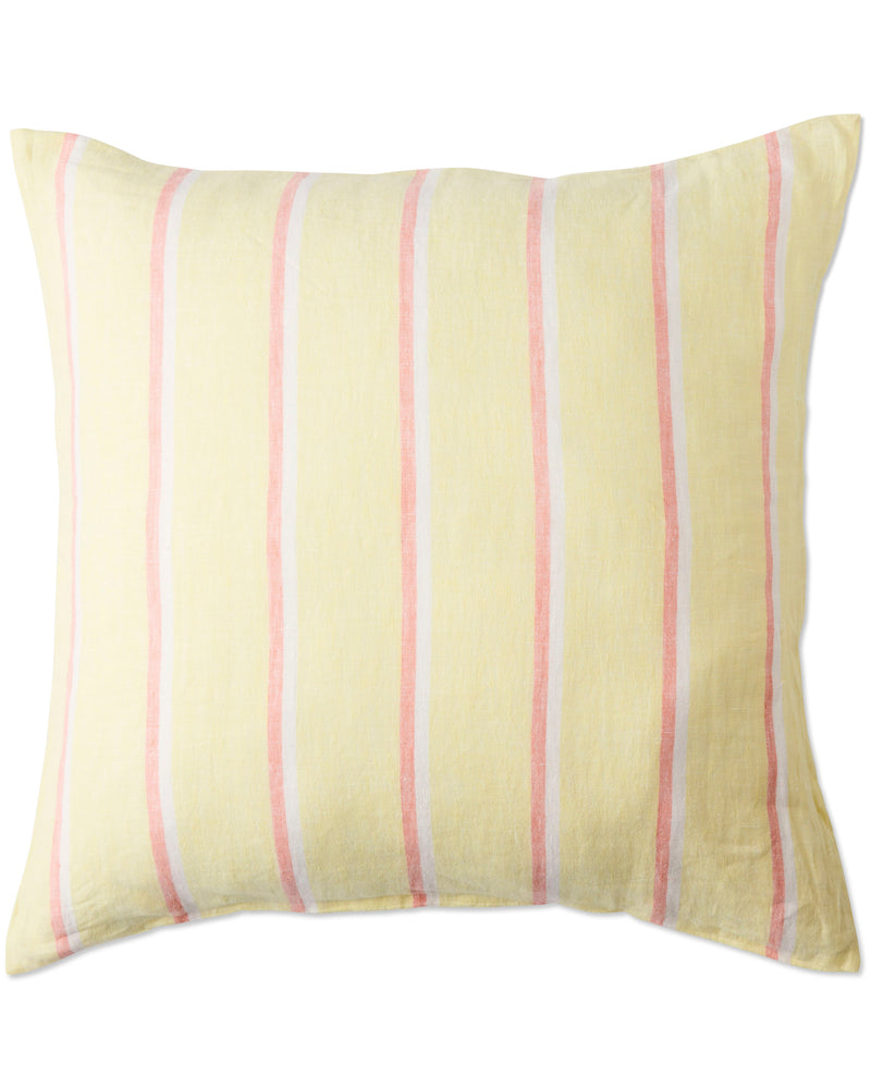 Pina Colada Stripe Linen European Pillowcases