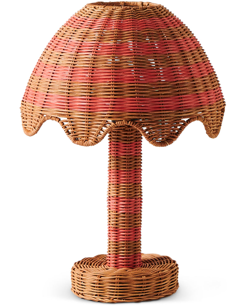 Portofino Stripe Rattan Lamp