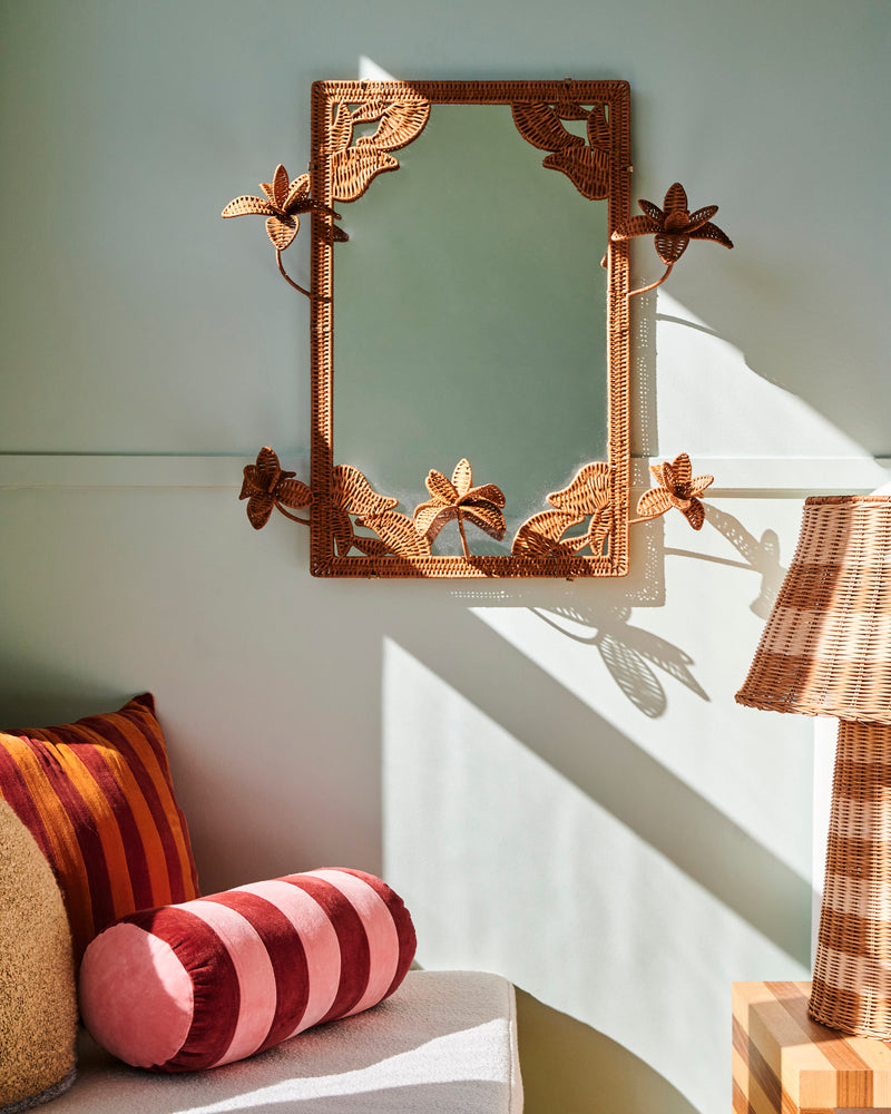 Flora Rattan Mirror