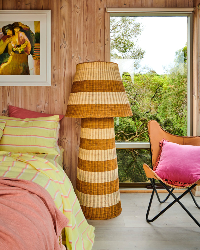 Sombrero Rattan Floor Lamp