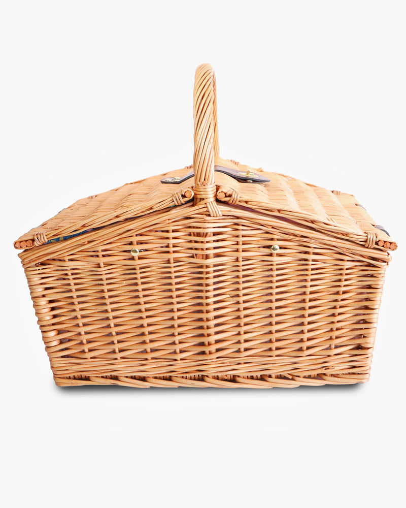 Iced Vovo Stripe Rattan Picnic Basket