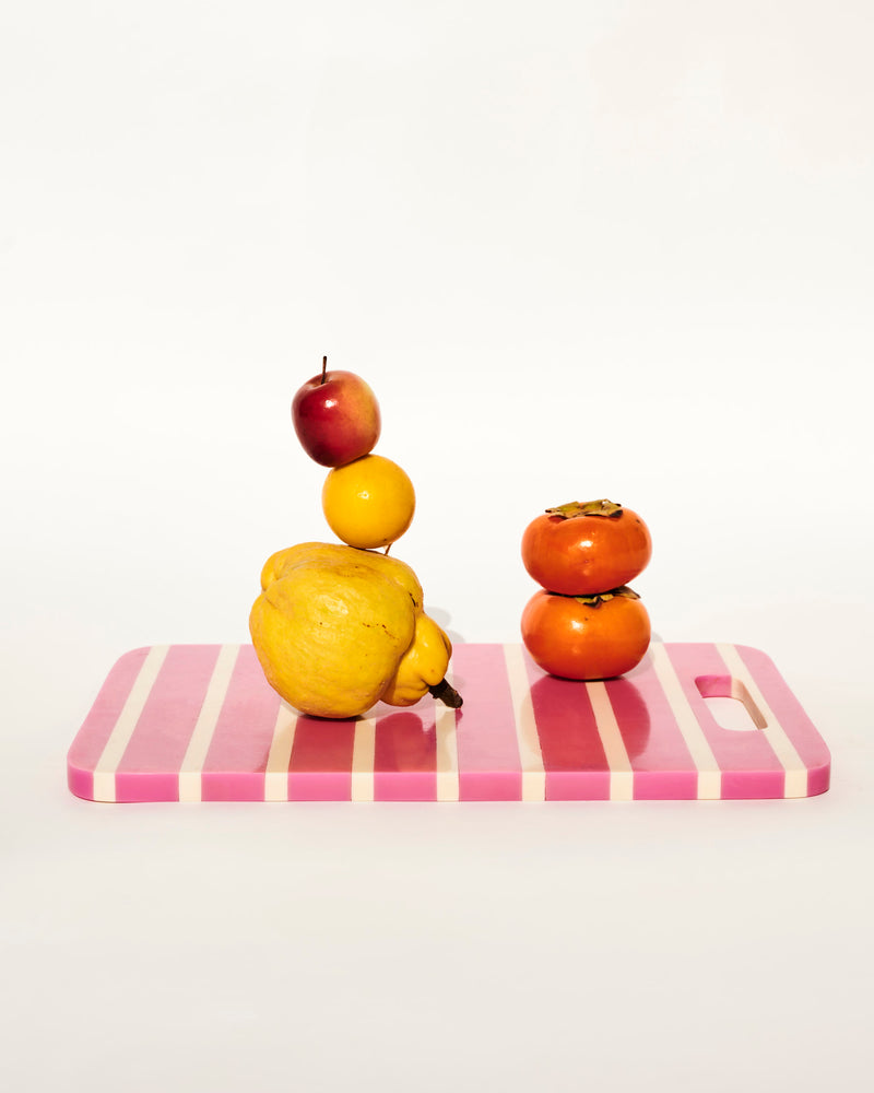 Gypsy Rose Stripe Resin Serving Board