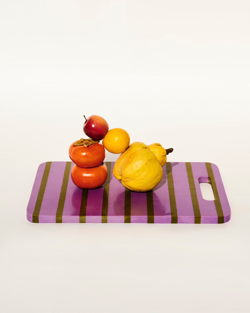 Wisteria Lane Stripe Resin Serving Board