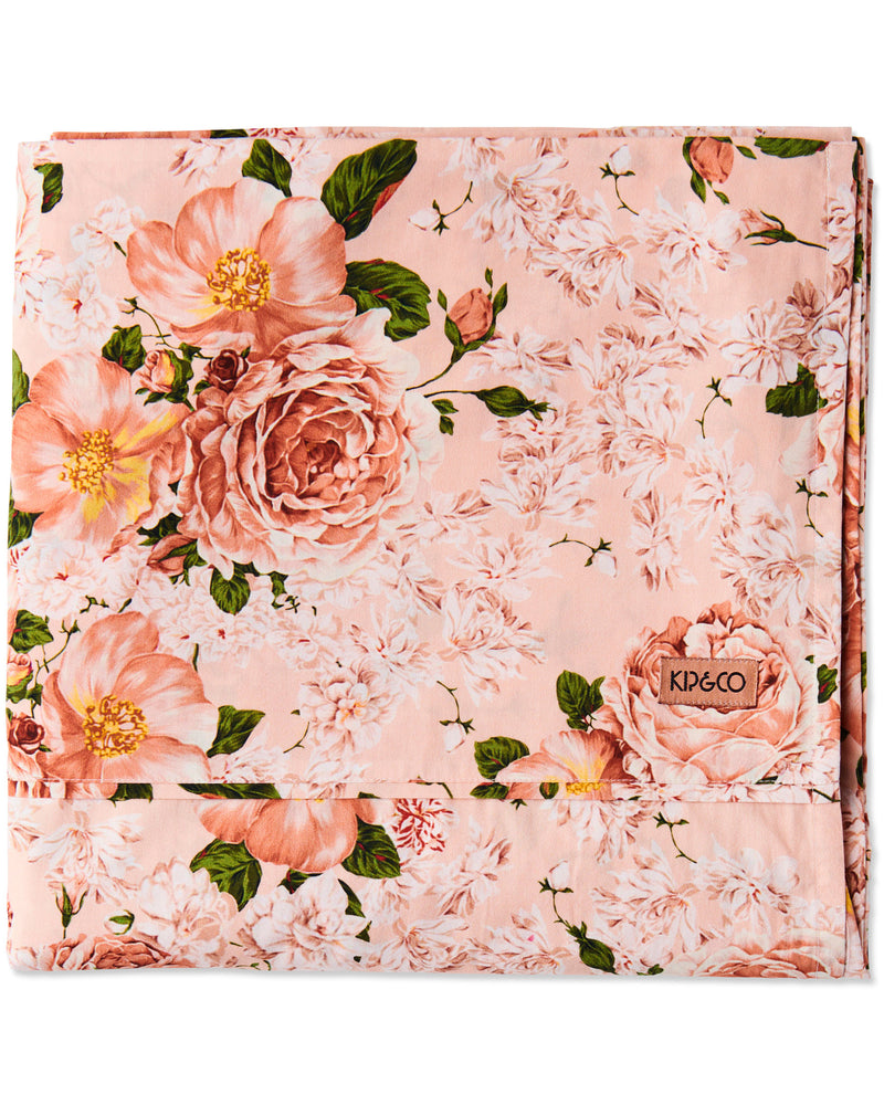 Rose Garden Organic Cotton Flat Sheet