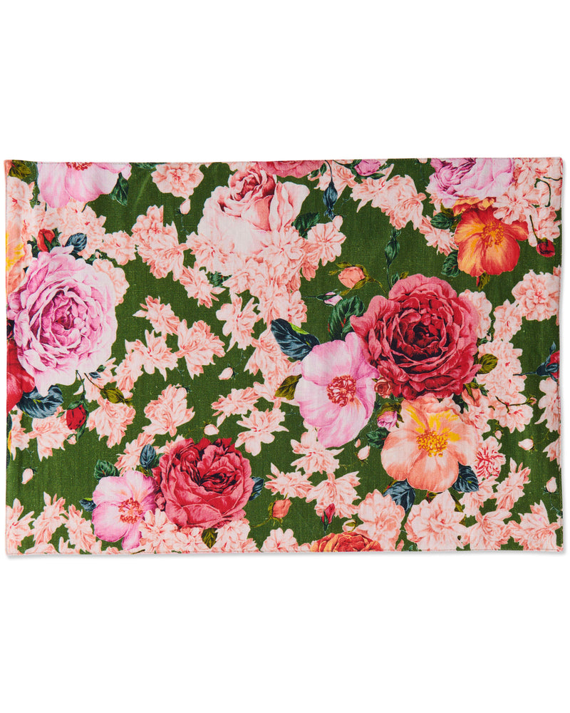 Rose Garden Linen 4P Placemat Set