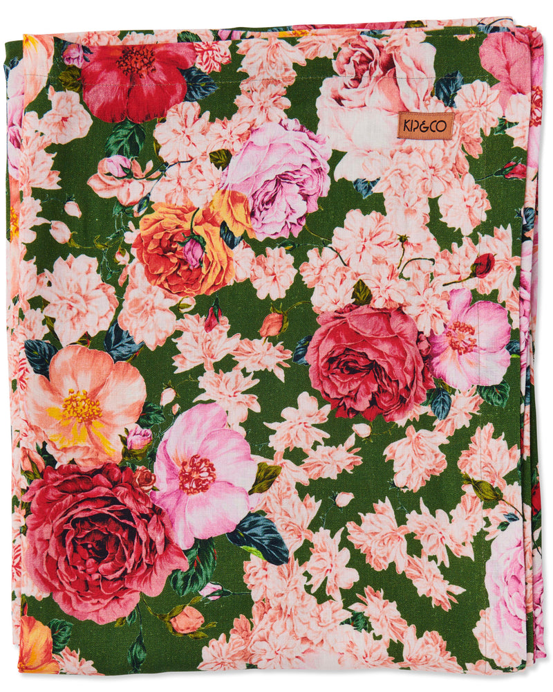 Rose Garden Linen Tablecloth